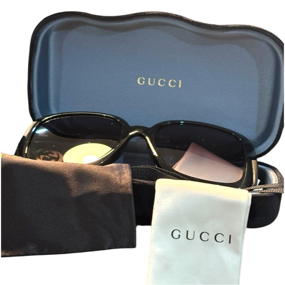 Gucci GG1029SA Black Oversized Square Sunglasses 57mm Gradient Lense #YoloLuxe main image 6